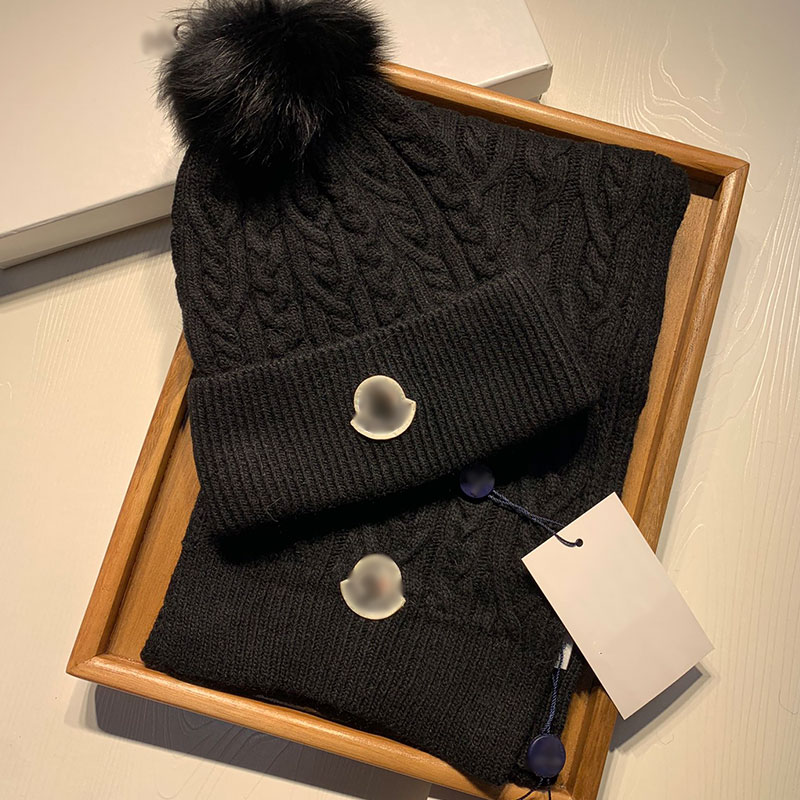 beanie Fashion Wool Trend Hat Scarf Set Top Sacoche Hats Men and Women Fashions Designer Shawl Cashmere Scarfs Gloves