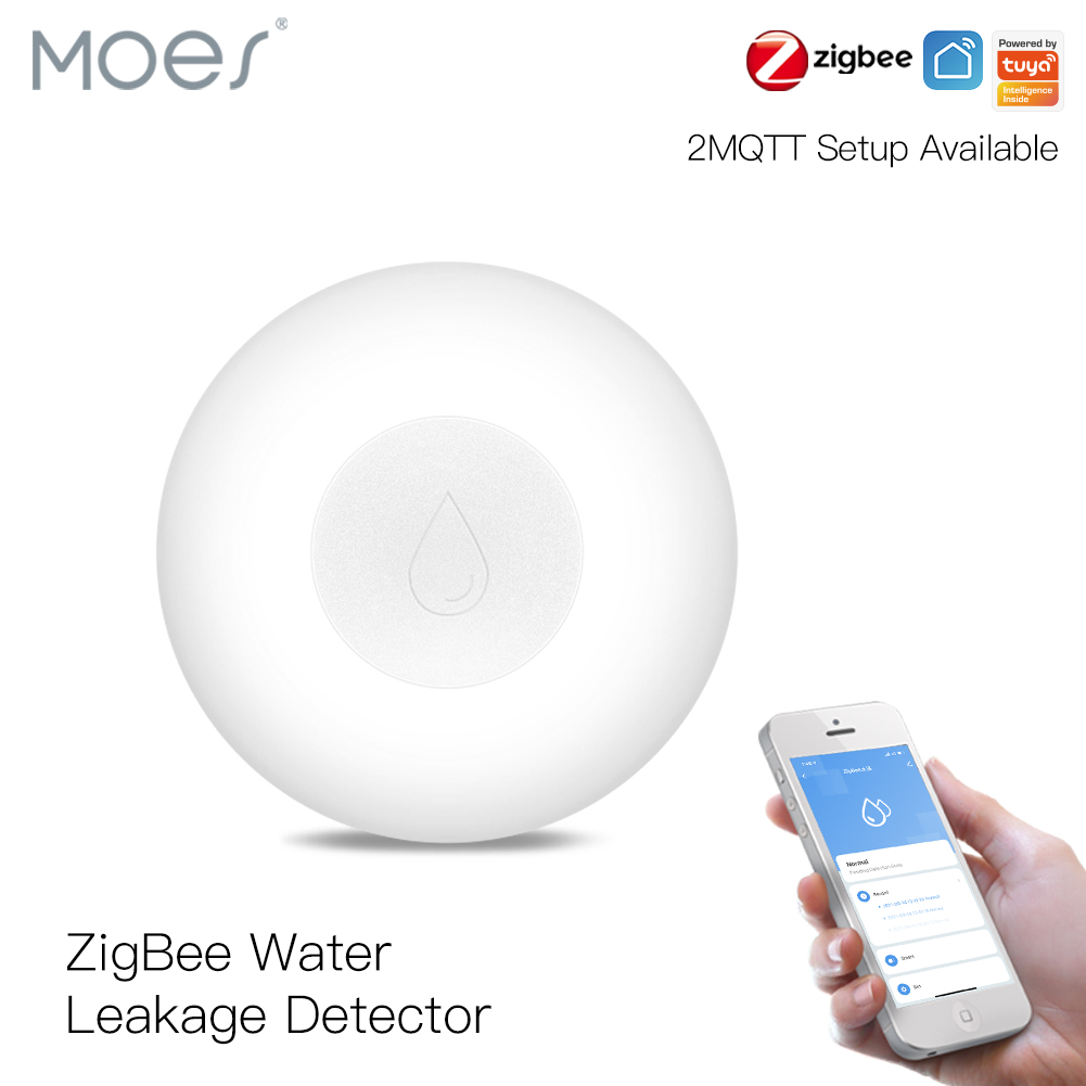 

ZigBee Tuya Smart App Remote Control Flood Sensor Water Leakage Detector Water Tank Full Alert Overflow Security Alarm System