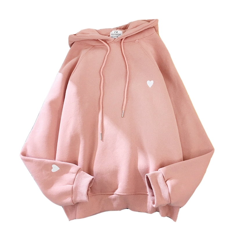 

Winter Women Fashion Hoody Sweatshirt Embroidery Harajuku Love Heart Fleece Lady Hoodie Loose Long Sleeve Female Casual Pullover 211109, Hhwy7.19 03