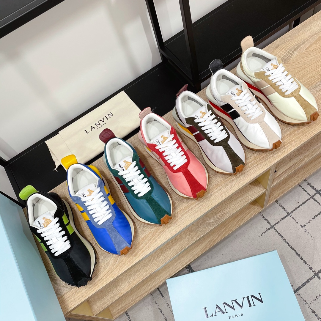 

BUMPR SNEAKERS Designer luxury casual shoes men women Nylon Calfskin shoe, Color19