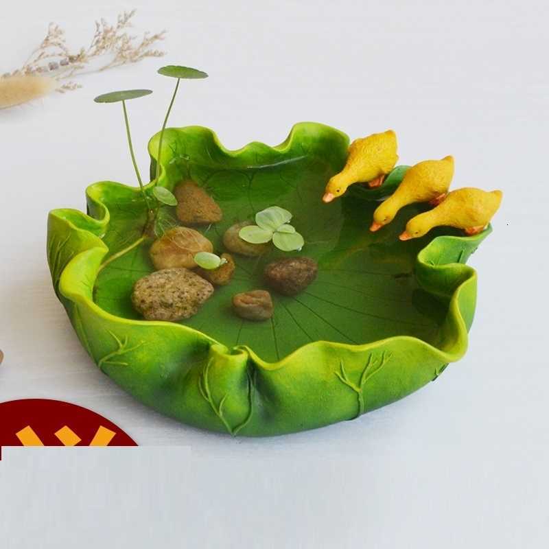 

Creative Resin Lotus Shape Bonsai Pots Succulent Planter Flower Pot Home Office Desk Decor Artware Home Multipurpose Flowerpot SH190918