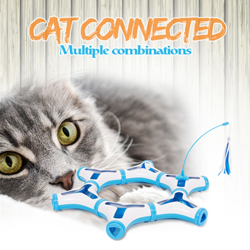 

2021 New Fret Free Diy Multifunctional Disk Training Game Funny Feather Present Toys for Interactive Puss Cat Sources Style Toy Q2hp