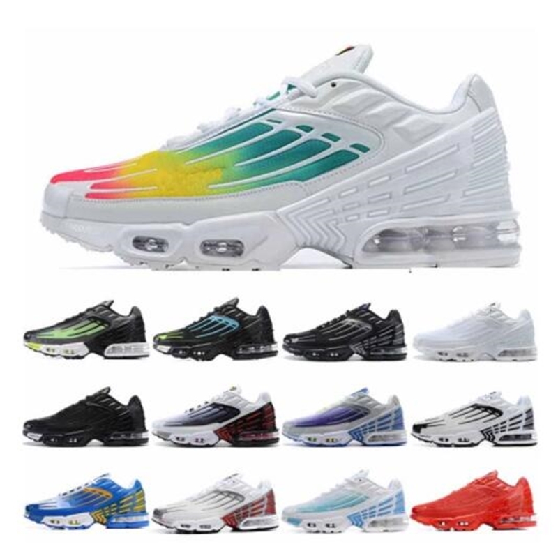 

Designer Tn Plus 3 III Tuned Sneakers Mens Running Shoes Trainers Chaussures Triple Hyper Sports White Black Red Blue Grey