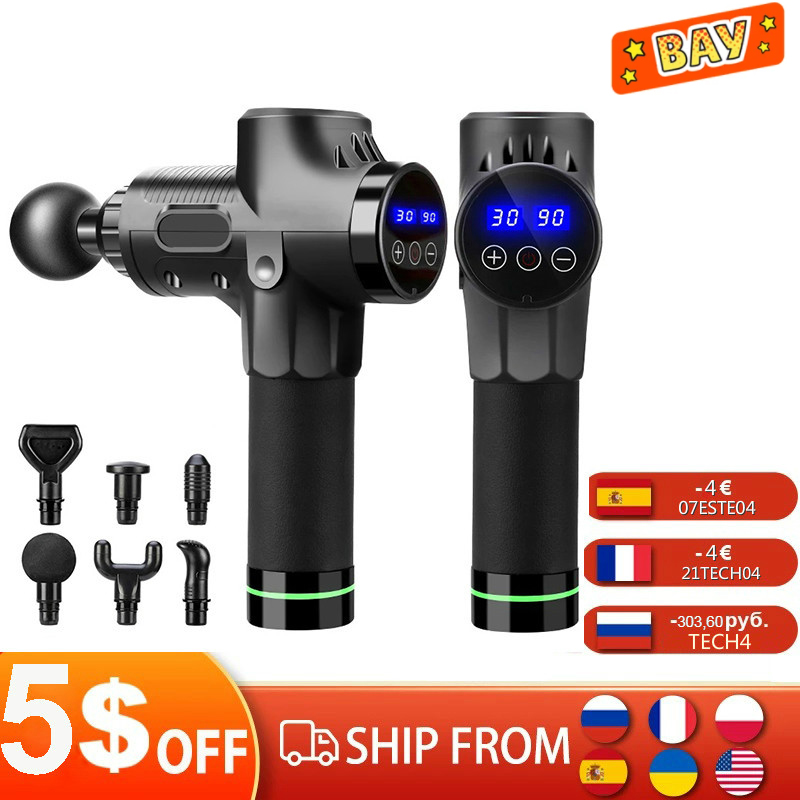 

Rlaxfit Massage Gun Fascial Muscle Relax 30 Speeds Body Electric Massager Health Care with Portable Bag for Fitness Bodybuilding