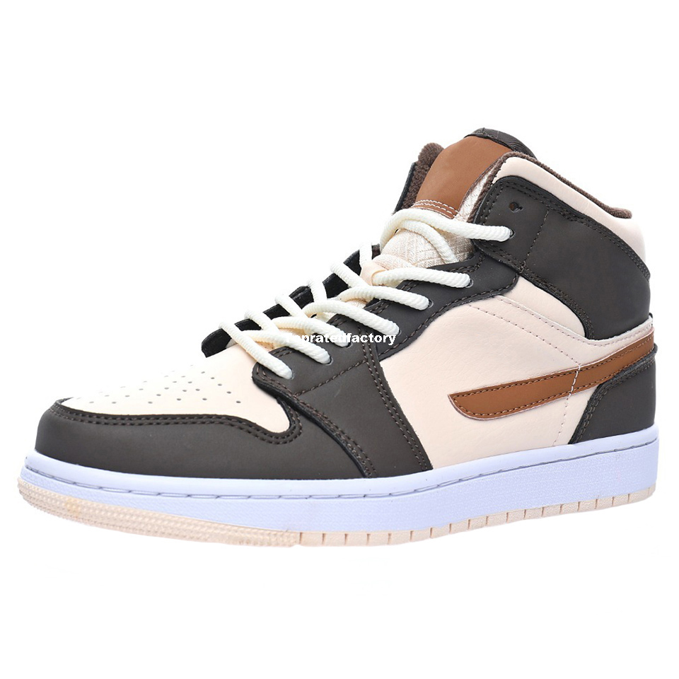 

Jumpman Mid Brown Fleece Basketball Shoes for Men Sports Shoe Mens Skate Boots Women Skateboard Boot Womens Sneakers DO6699-200