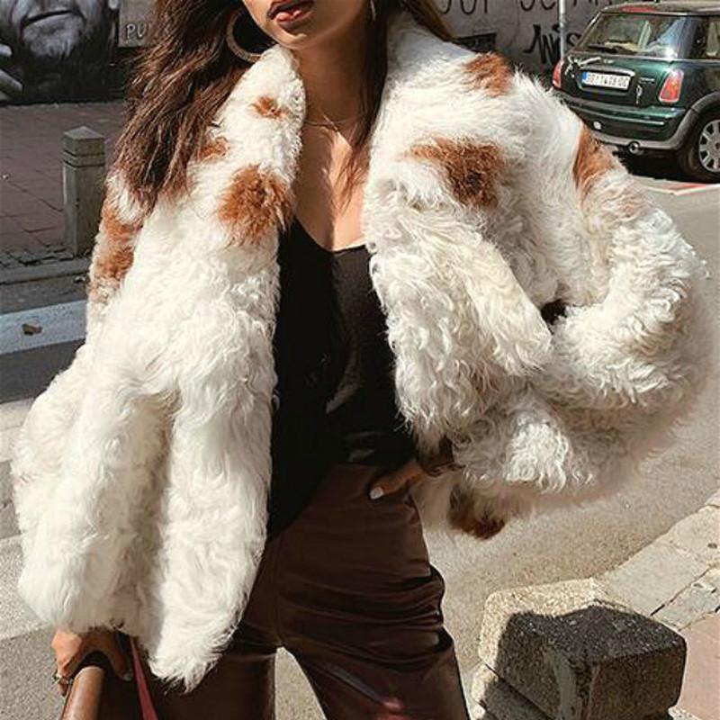 

Women' Fur & Faux Fashion Women Natural Sheepskin Coat Lapel Short Casual Winter Outwear Wool Belt Jacket Shearling, As shown