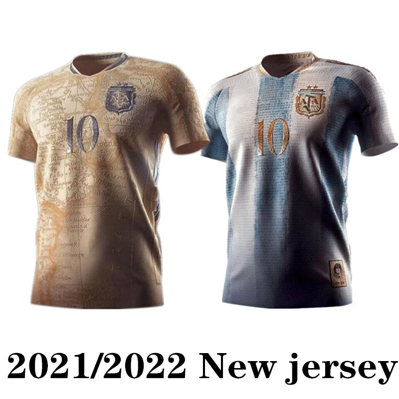 

2021 ARGENTINA CONCEPT soccer jersey Maradona special badge golden elements Messi independence 200 years football shirt, Black;yellow