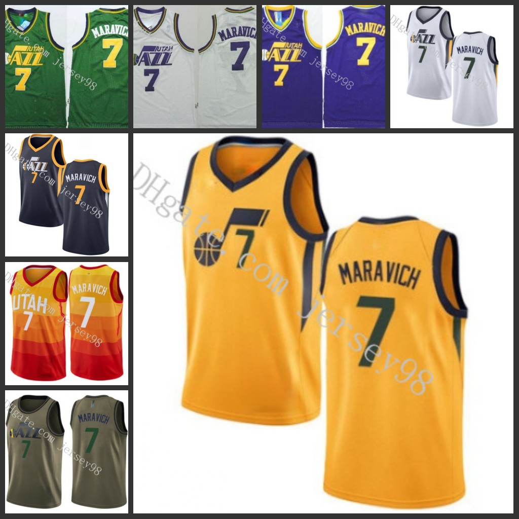 

Utah''Jazz''MEN #7''Pete Maravich men retro Jersey