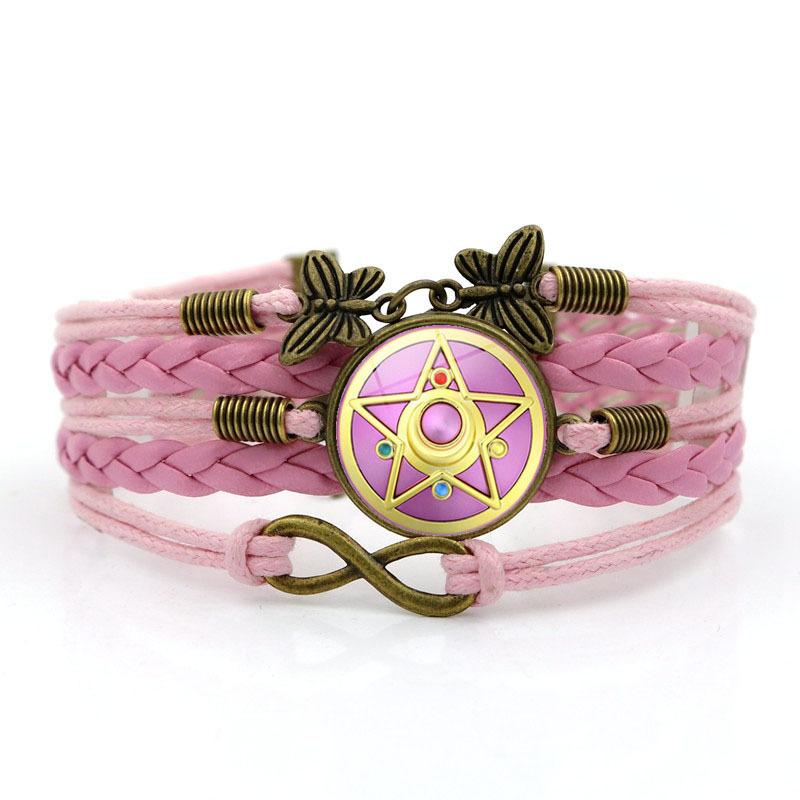 

Charm Bracelets Sailor Moon Time Bracelet Girl's Star Multilayer Hand-woven Glass Cosplay Costume Accessories, Golden;silver