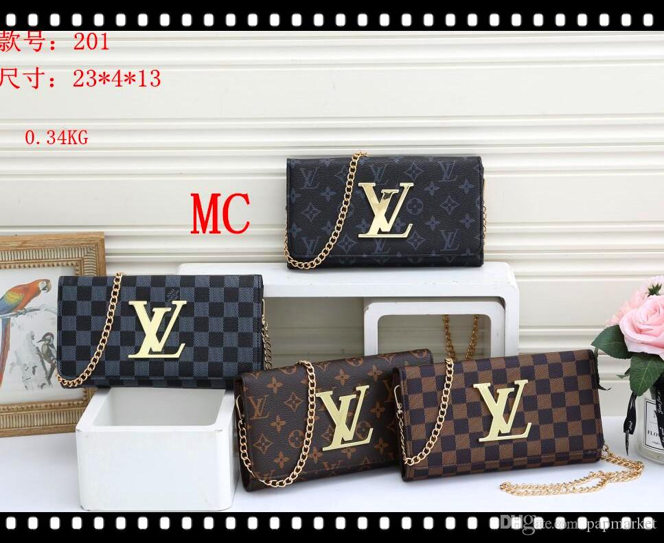 

MC201 Bag chain bags women shoulder handbags tote clutch crossbody bag LV LOUIS VITTON new YSL lady fashion totes, Black;brown