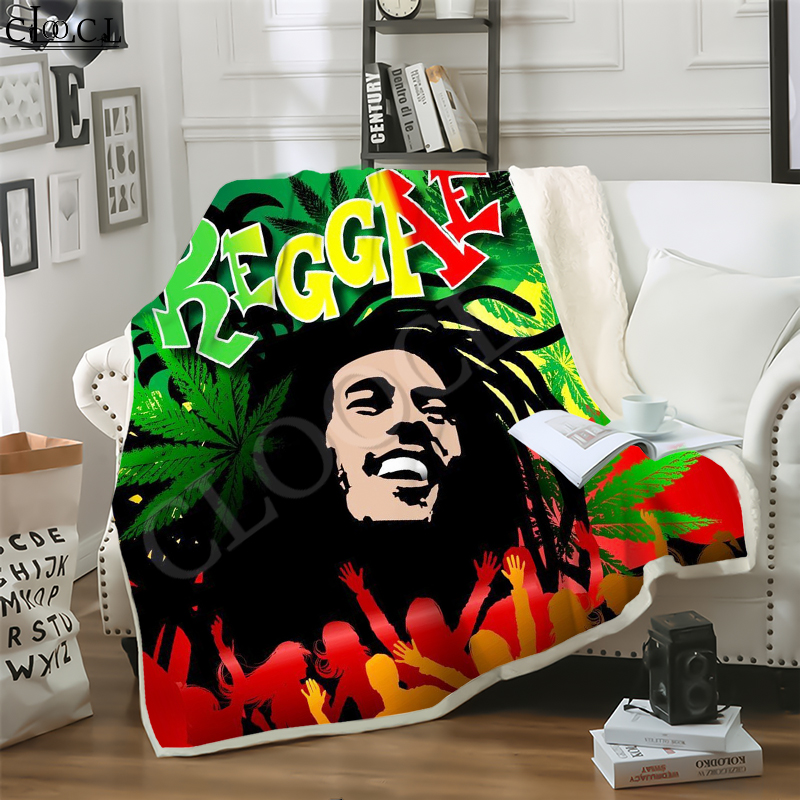 

CLOOCL Jamaica Reggae LegendarySinger Bob Marley 3D Print Harajuku Air Conditioning Blanket Teens Bedding Throw Blanket Plush Quilt