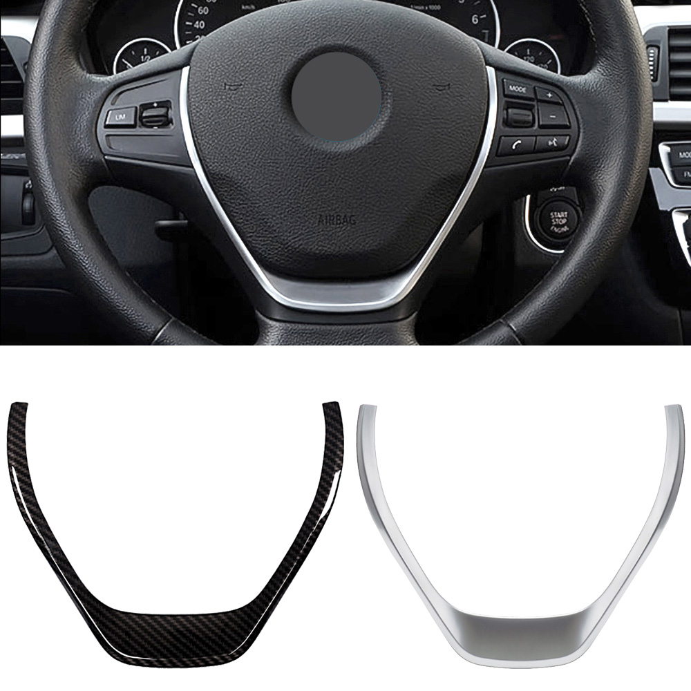 

Car Steering Wheel Center Logo Trim Cover For BMW F20 F30 F34 3GT 320i 328i 118i Center Emblem Trim Frame Sticker Accessories