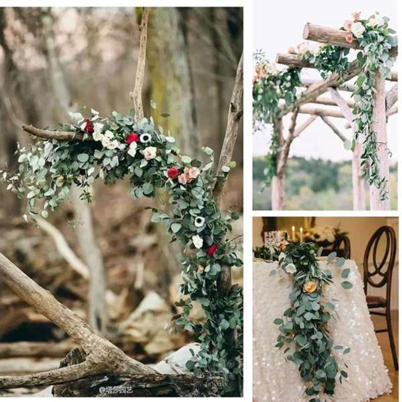 

Romantic with 7 Roses Artificial Plant Artificial InsRattan Festive Photo Props Ornament Wedding Decoration Fashion 1.8M, Powder white rose