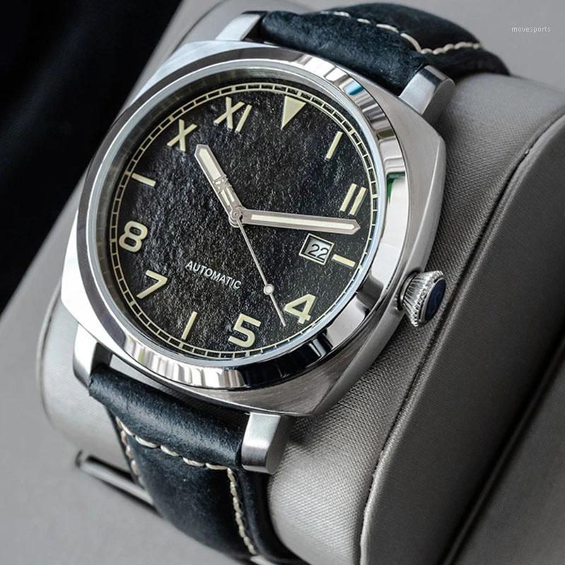

Watches Mens 2021 Automatic Sapphire Mechanical Watch Men NH35 Movement Male Date Montre Homme Luxe Wristwatches, Silver case