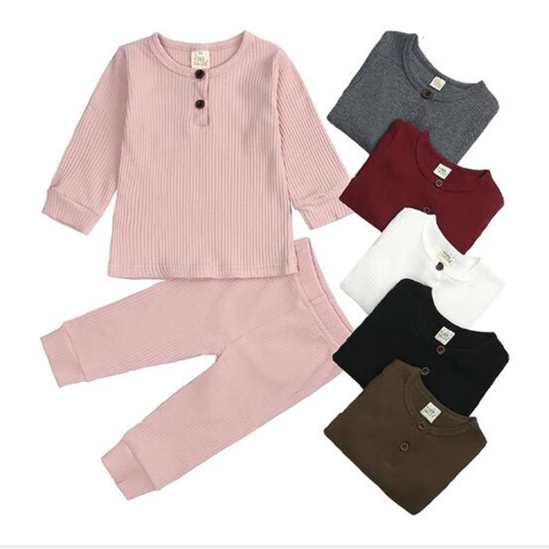 

2021 New Wholesale Customer- Kids Tales Buttoned Ribbed Tracksuit for Baby Toddler-6 Colours Available V4g9, Army green