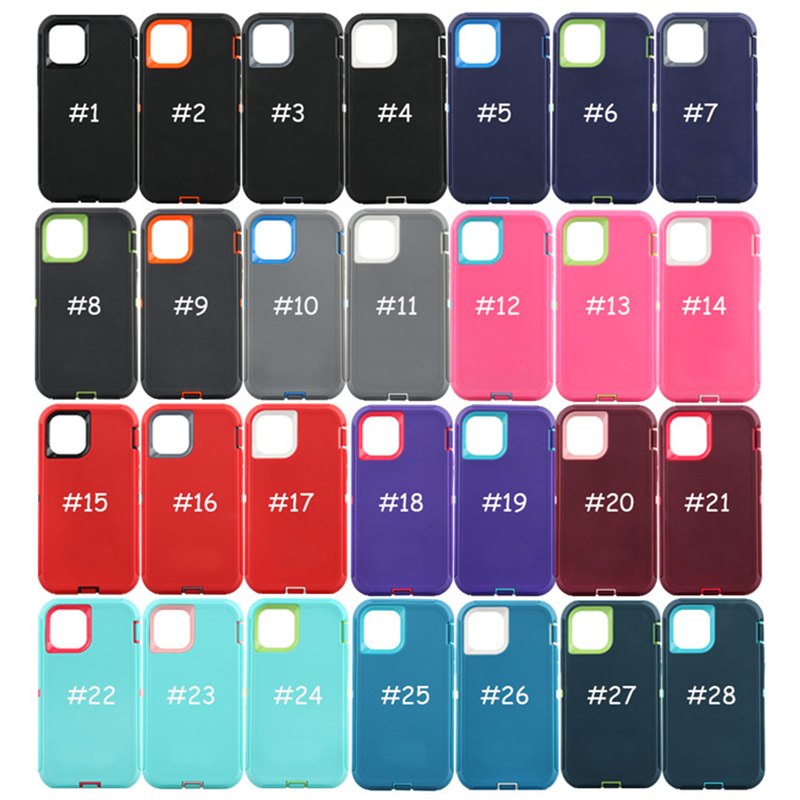 

Defender Armor Heavy Duty Shockproof Holster Clip Robot Phone Cases For iPhone 13 12 Mini 11 Pro Max XS XR X 6 7 8 Plus Samsung S22 S21 S20 Ultra Note20, Mix color
