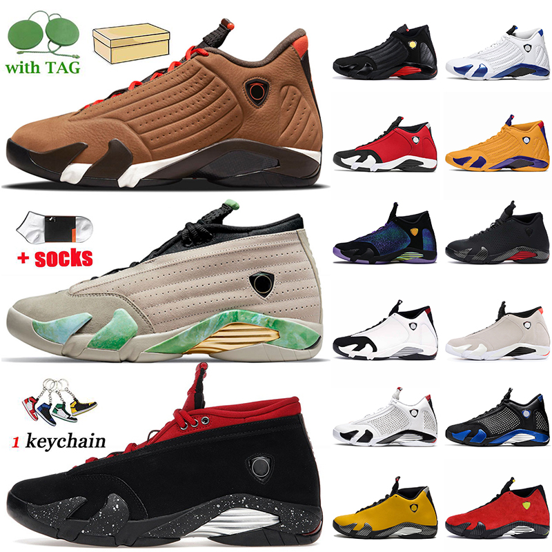 

14s Basketball Shoes Mens Women Jumpman 14 With BOX Sneakers LAST SHOT RELEASE Thunder Fortune Red Lipstick Winterized Sport Chameleon Gym Blue Designer Trainers, # b1 red lipstick