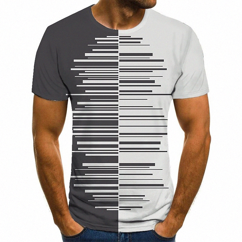 Men's Unisex Tee T shirt 3D Print Graphic Prints Linear Plus Size Round Neck Casual Daily Print Short Sleeve Tops Basic Fashion Designer Big