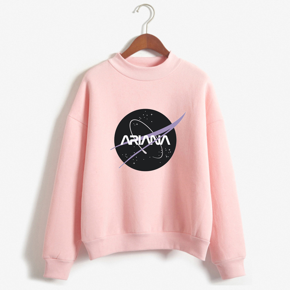 

New Ariana Grande fall hoodless Pullover women's long, Black