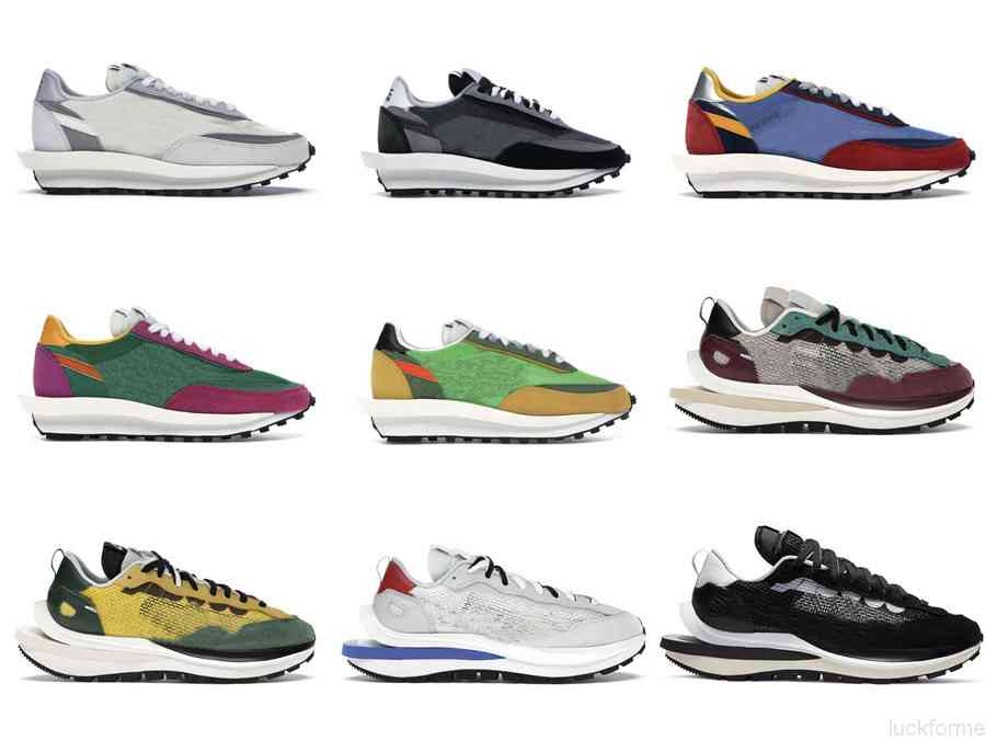 

2021 LD Waffle Athletic Shoes Men Women Summit White Black Nylon Blue Multi Vaporwaffle Villain Red Neptune Green Sport Fuchsia Game Royal With