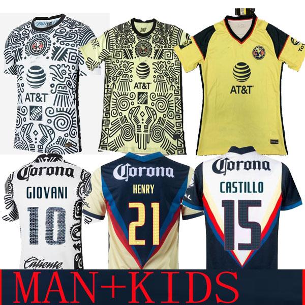 

NEW liga mx 21 22 Club America Soccer Jerseys third HENRY GIOVANI CACERES B.VALDEZ 2021 HOME AWAY maillot home MEN KIDS KIT Football Shirts, Black