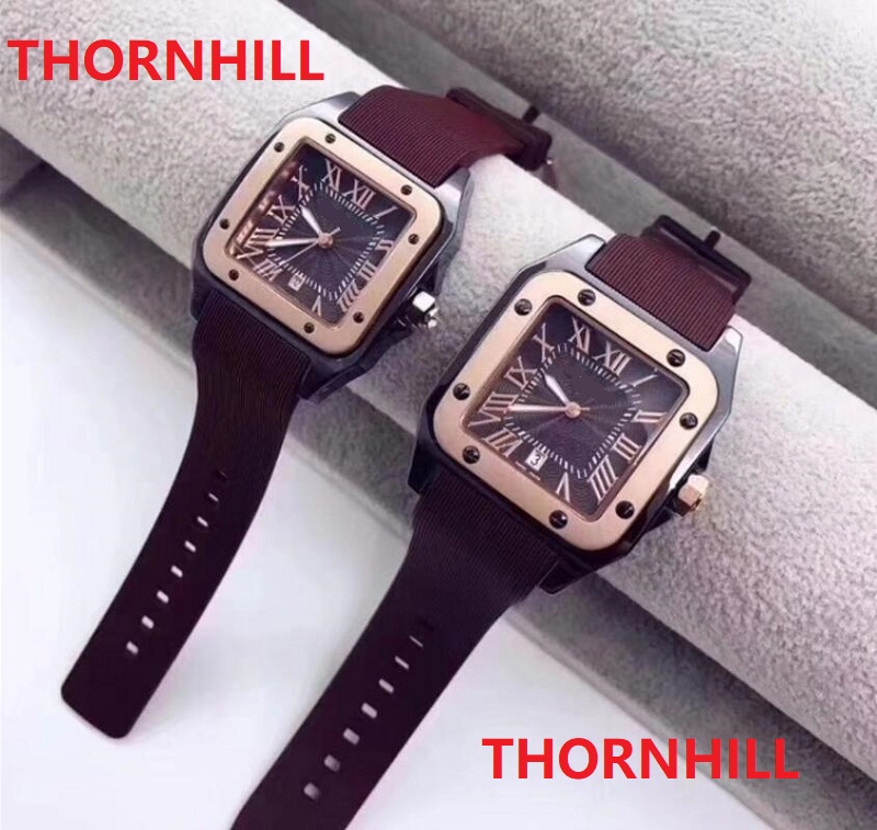 

Casual Square Designer Watches Siicone Strap Bracelet Fashion Mens Womens Male Wristwatch Gift, As pic