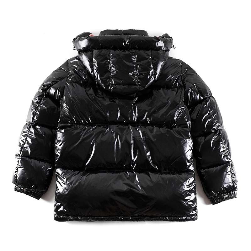 

Womens Winter Down Coats Women Outwear Parkas Jackets Fashion Letters Pattern Light Weight Bright Coat Mens Solid Zipper Pocket Clothing, Black