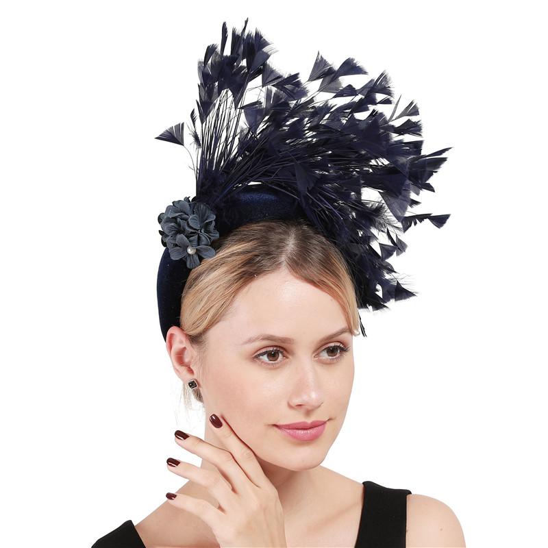 

Fancy Feathers Occasion Women Hair Band Fashion New Headwear Fascinators Accessories For Princess Headband Cocktail Headwears