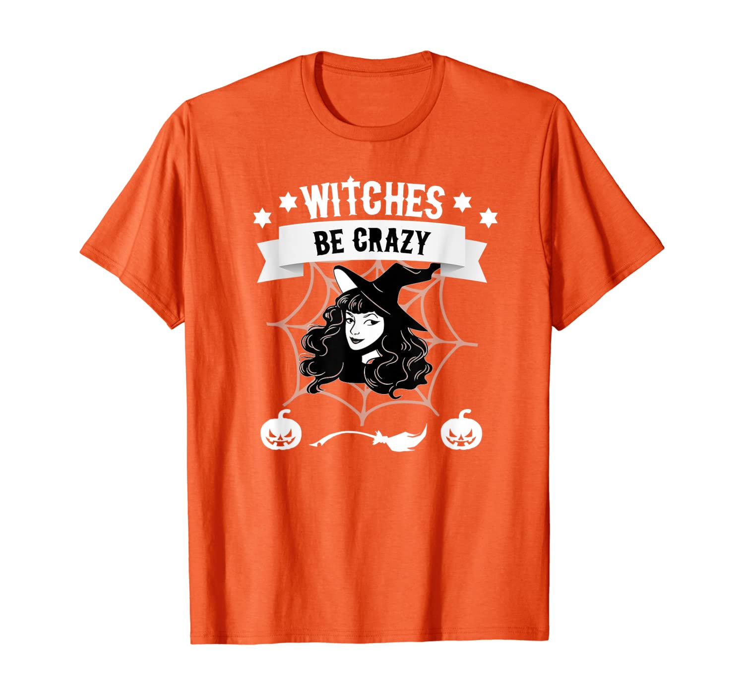 

Womens Witches Be Crazy T-Shirt, White;black