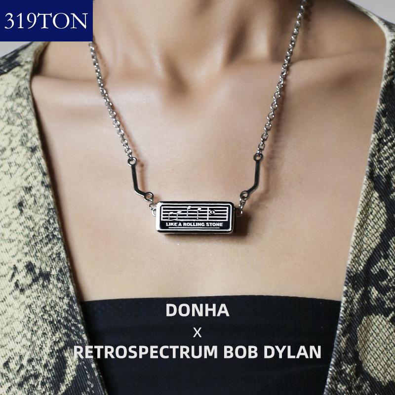 

Pendant Necklaces 2021 Mini Harmonica Vintage Stainless Steel Jewelry Hip Hop Music Enthusiast Mens Jewellery Couples Matching Necklace Wome