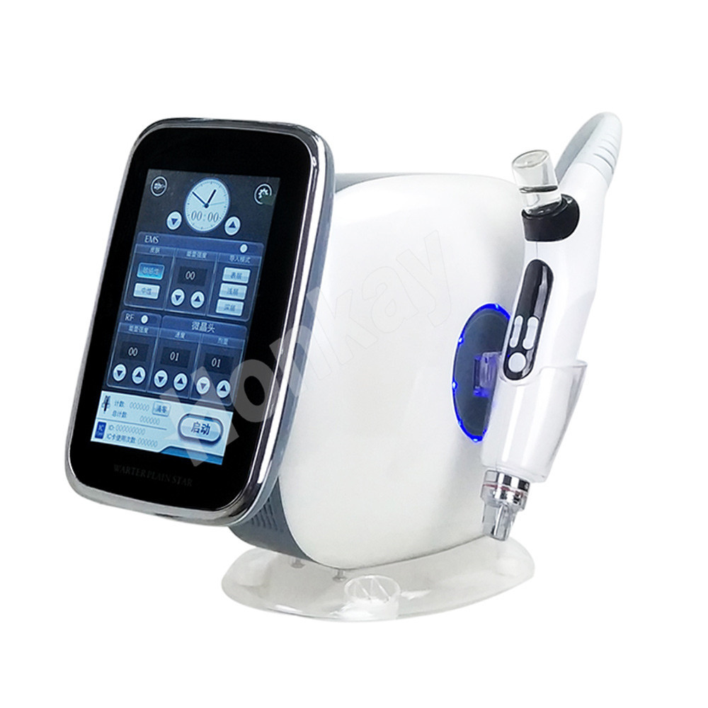 New arrival portable 3 in 1 EMS Microneedle No-Needle mesotherapy RF mesotherapy gun facial machine Beauty Equipment-image-660664002