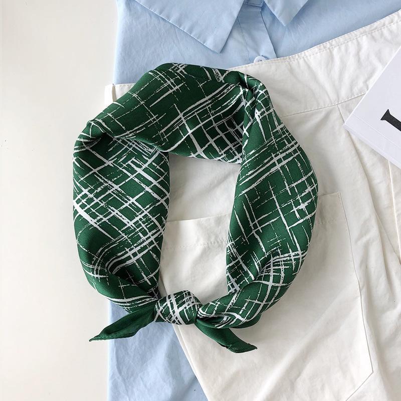 

Scarves 2021 Winter Scarf Hijab 100% Mulberry Silk Small Square Brand Female Bandana Foulard Poncho Shawls