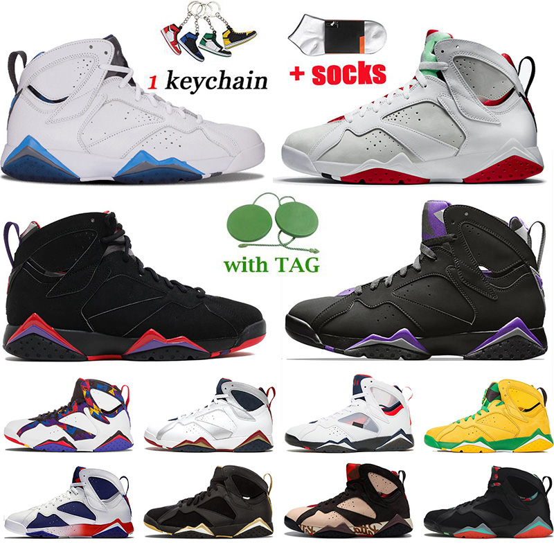 

Wholesale Top Fashion Mens Basketball Shoes Sports Trainers Jumpman 7 7s Oregon Ducks PSGS Olympic French Blue Hare White Green Nighthawk Patta Ray Allen PE, 5 gmp 40-47