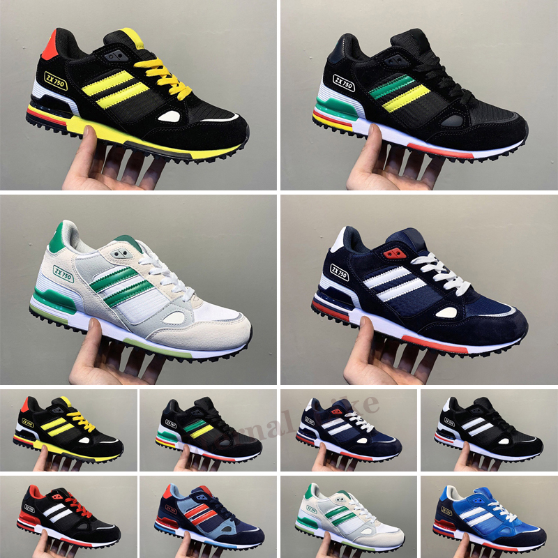 

EDITEX ZX750 Dark Blue Sports Sneakers zx 750 Mens Women run Shoes Black Red Green Athletic Breathable Trainers Casual des Chaussures, Color 1
