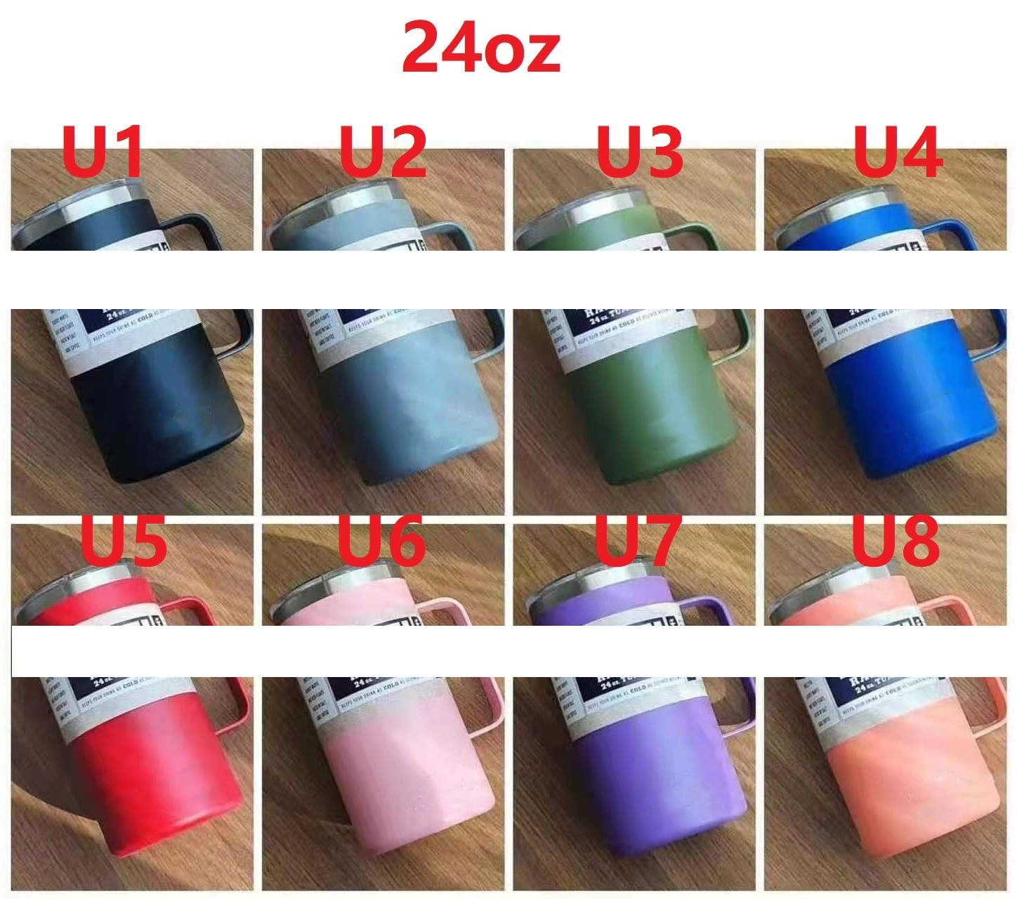 

24oz Stainless Steel Tumblers Car Cups 20oz Vacuum Insulated Travel Mug Metal Water Bottle Beer Coffee Mugs With Lid 37 Colors, Multi-color