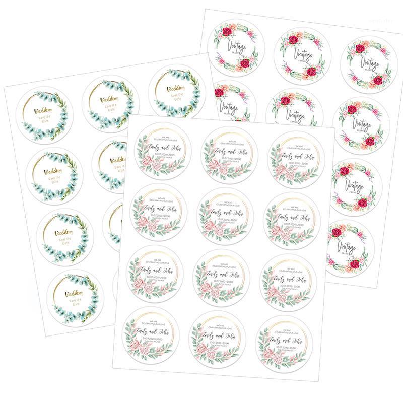 

Party Decoration 96pcs 4.5cm Customized Wedding Stickers Design Your Own Personalized Invitations Seals Candy Favors