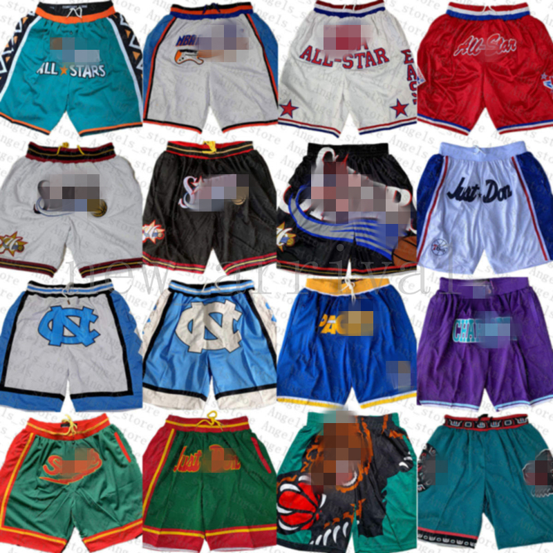 

Seattle Supersonics Philadelphia 76er jersey Indiana Pacers Just Basketball Shorts DON Mitchell & Ness Pocket Shorts 25, Black;red