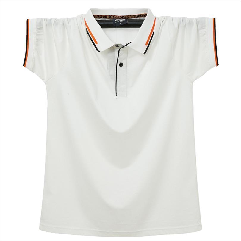 

shirt short summer men polo contrast color cool streetwear casual fashion tees 6xl plus size, White;black