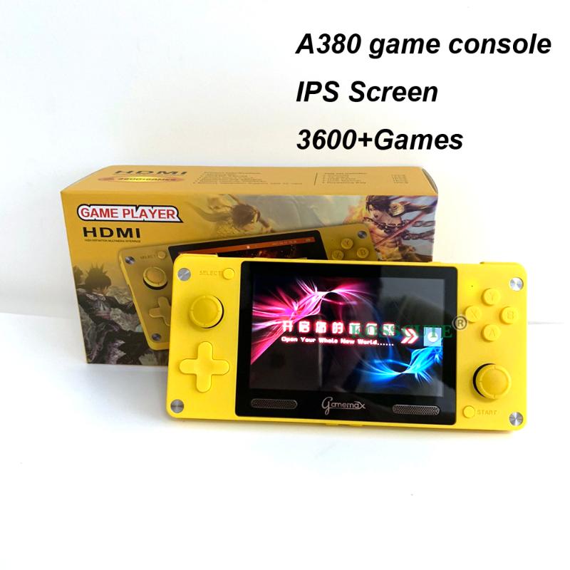 Portable Game Players A380 4.0 Inch Ips Hd Screen Retro Video Gaming Console Gamemax Open Source System Handheld Classic-image-726851659