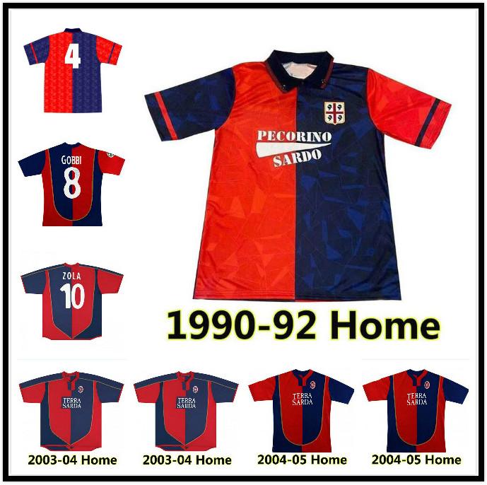 

Cagliari Calcio soccer jerseys 90/92 03 04 05 retro Suazo ZOLA Conti GOBBI GODIN JOAO PEDRO NAINGGOLAN MARIN Simeone SOTTIL PAVOLETTI maglie da football shirt