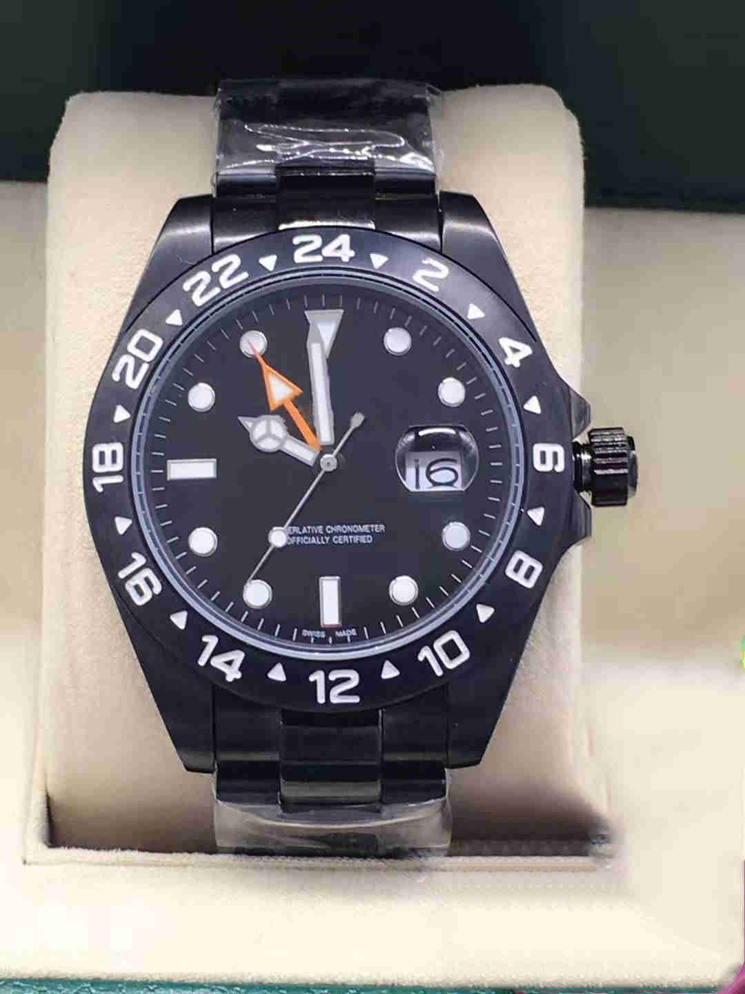 

Designer watches GMT ceramic bezel men's 42mm explorer II mechanical stainless steel automatic 2813 movement master mens fashion Lumino, Slivery;brown