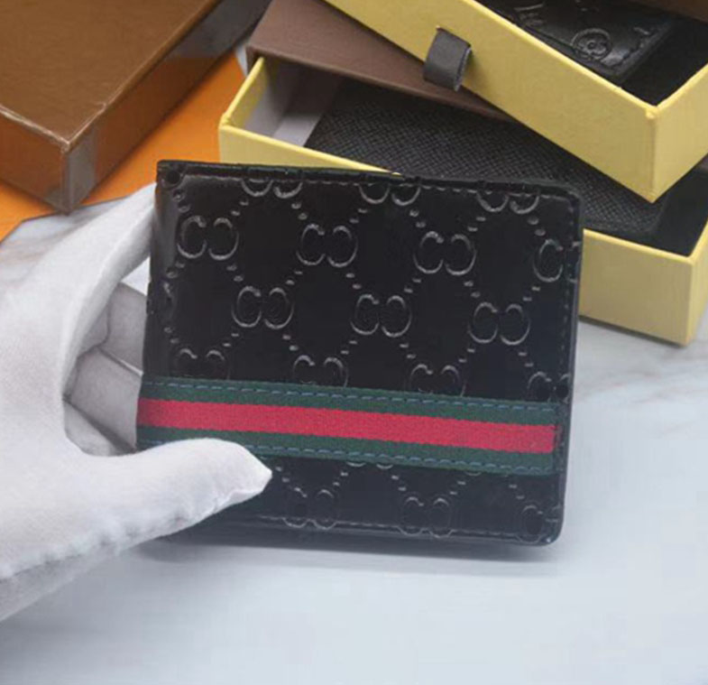 

BAD12 Designer Luxury Mens Wallets Womens Purses Design Credit Card Passport Holders Key Pouch Handbag Leather Bags, Red;black