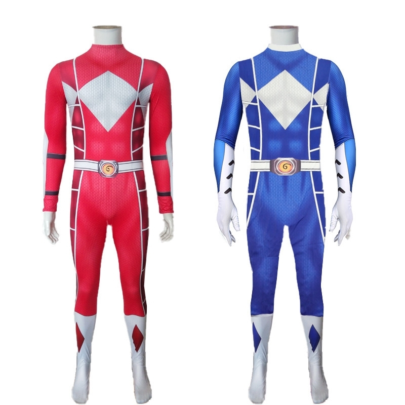 

tracksuit Rangers tights Cosplay Mighty Morphin Power., Red