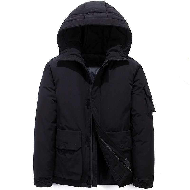 

Winter Parka Outerwear Wolf Fur Hooded 2021 Canada Down Jacket Coat Hiver Doudoune 90% White Goose Down fur Coat, Packing box