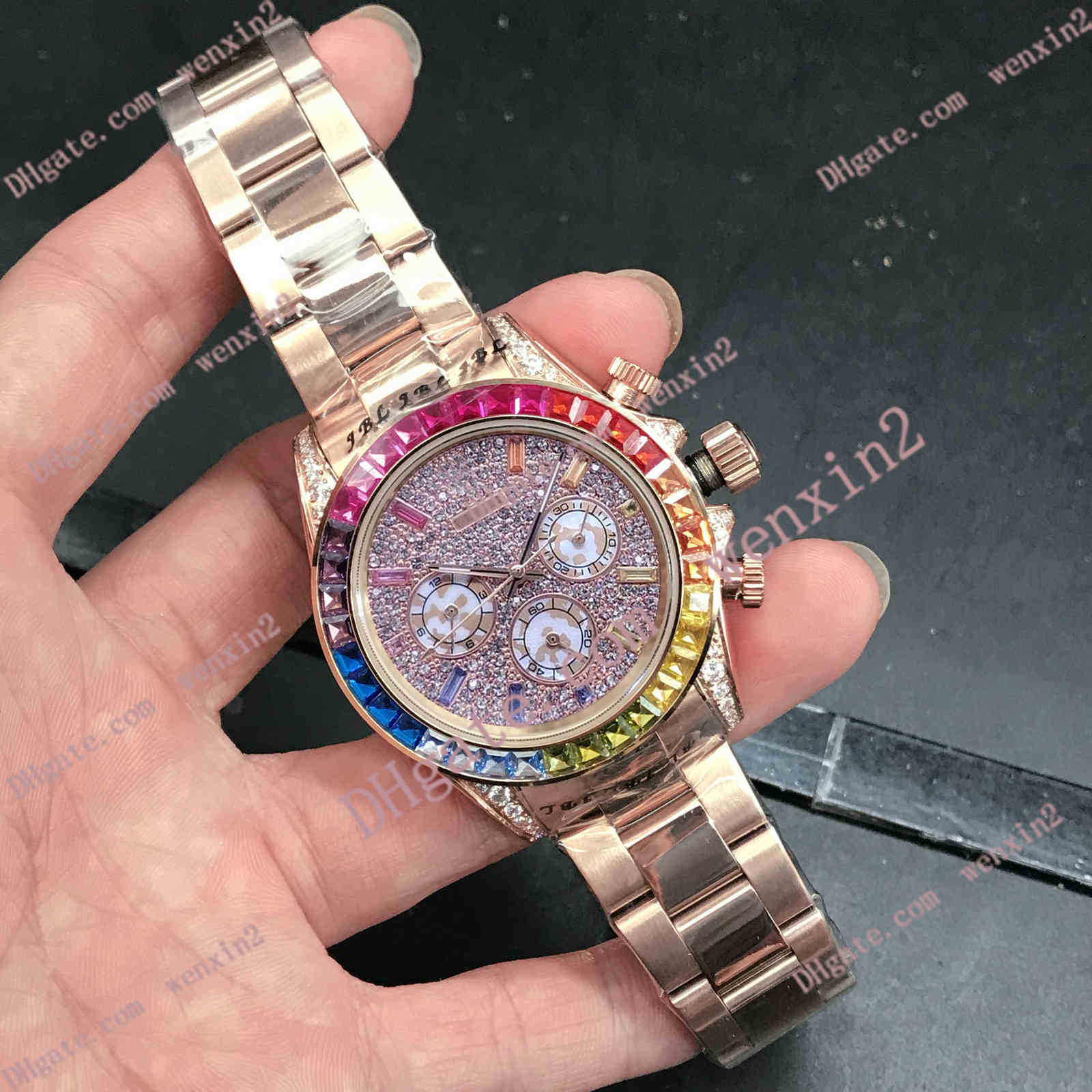 

high quality mans watch Diamond 40mm 2813 Automatic sports wristwatches Steel No chronograph, 05