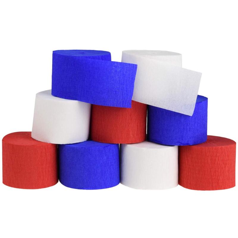 

Party Decoration 25M*6pcs Colorful Crepe Paper Streamer Stage Background