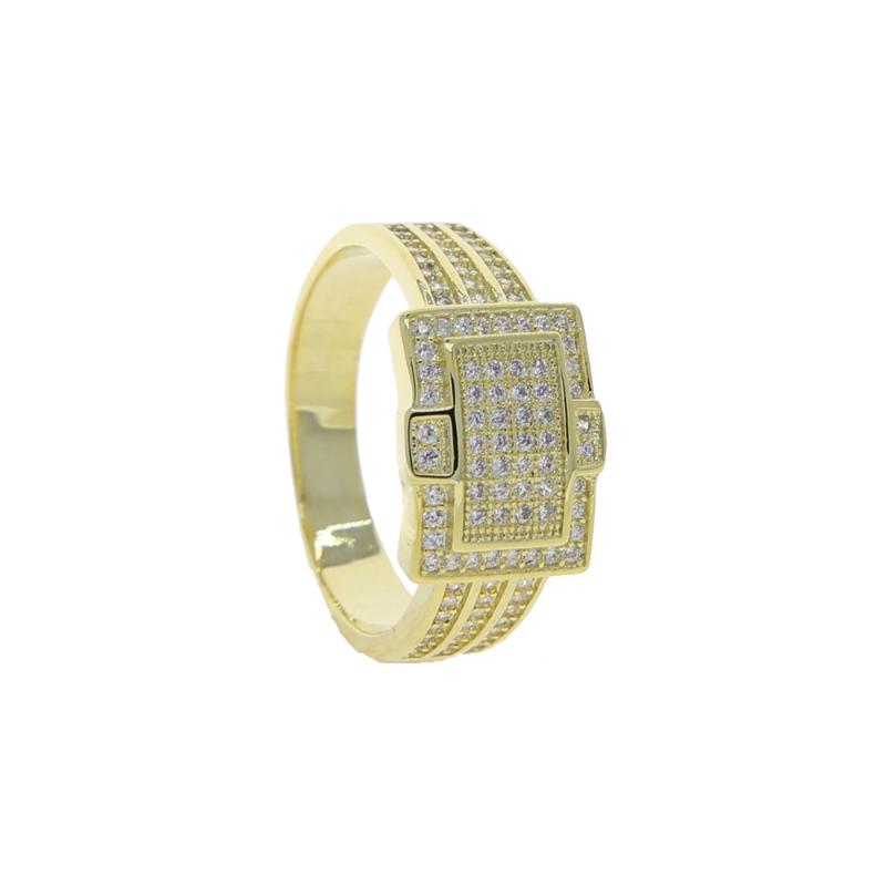 

Wedding Rings High Quality Iced Out Sparking Bling Full 5A Cubic Zirconia CZ Finger Ring For Hippop Men Boy Fashion Party Jewelry Gift