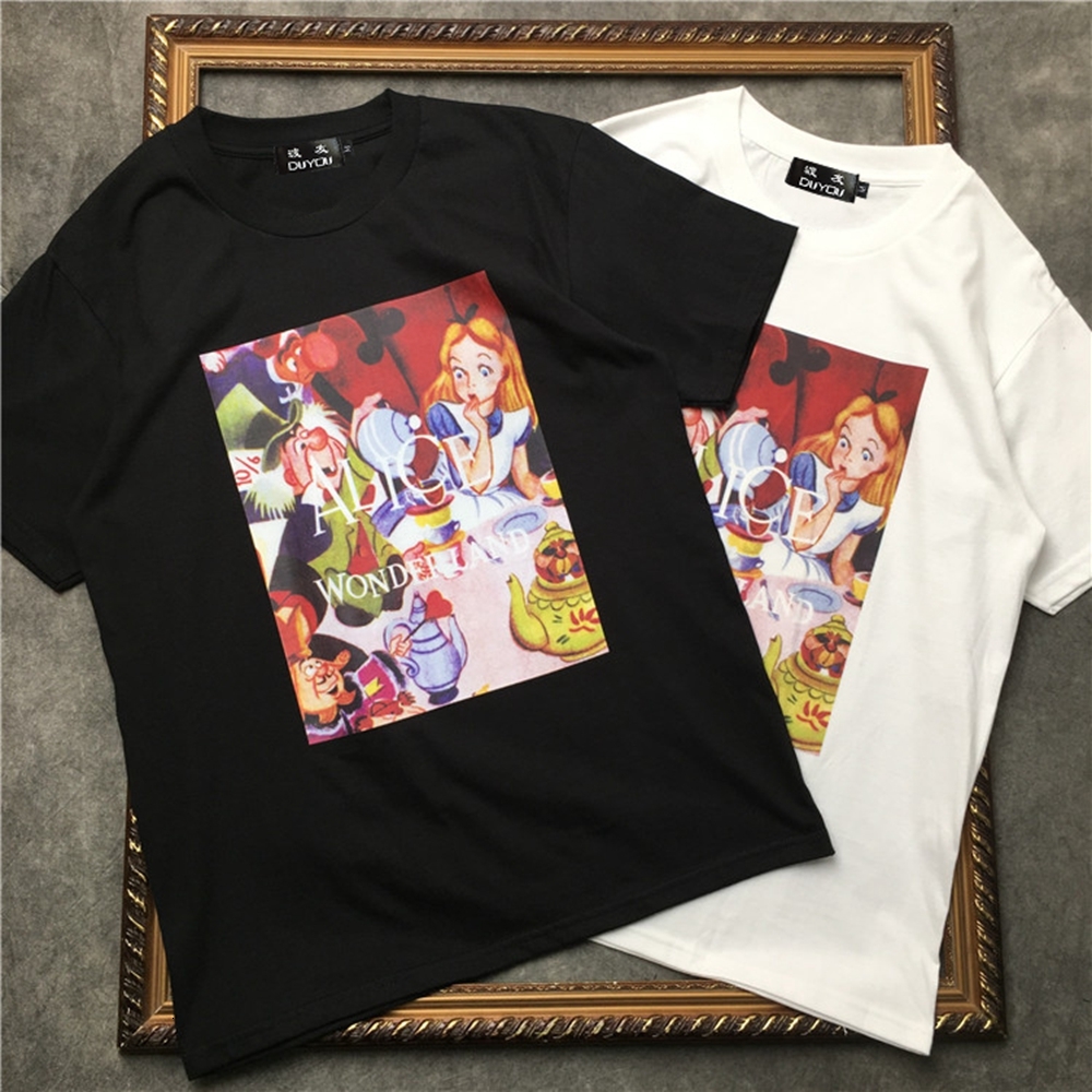 

2021 New Barrett Men's Short-sleeved T-shirt Cartoon Pattern Women t Shirts|streetwear 2191001579 J0xt, Black