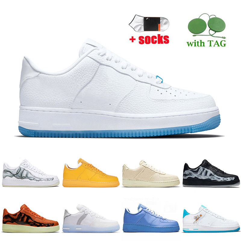 

2021 LX UV Reactive Air Force One Women Mens AirForces 1 Running Shoes AF1 Travis Scott University Gold Off NIK Stock x White Black Hare Space Jam Trainers Sneakers, B45 n354 melon tint 36-45
