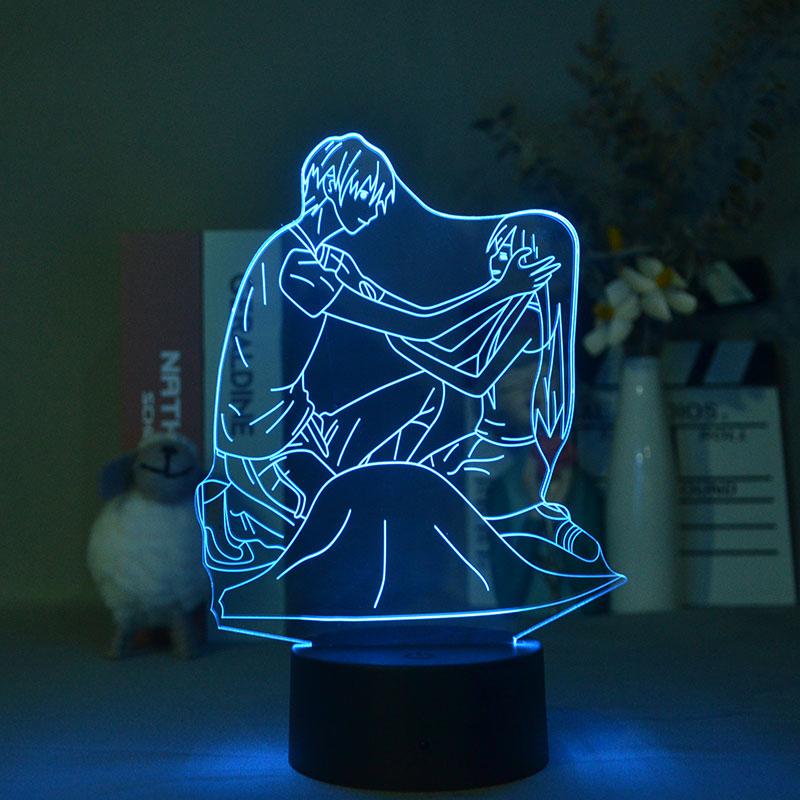 

Night Lights Acrylic 3d Led Nightlight Anime Fruits Basket Figure Manga Light For Kid Child Birthday Gift Bedroom Decor Bedside Desk Lamp
